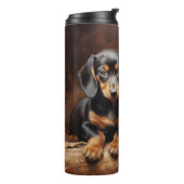 Bouteilles Isothermes Chiots de Dachshund (Tourné sur la gauche)