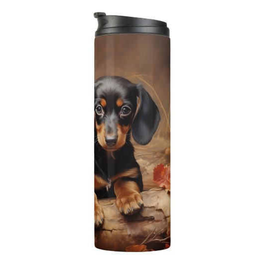 Bouteilles Isothermes Chiots de Dachshund (Tourné sur la droite)