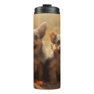 Bouteilles Isothermes Chiots Terrier Australien Délice d'Automne Citroui