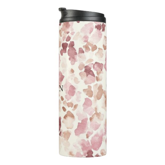 Bouteilles Isothermes Chocolat à la crème rose Brown animal léopard Abst (Tourné sur la droite)