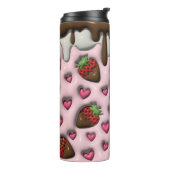 Bouteilles Isothermes Chocolat de fraise d'amour personnalisé 3D (Tourné sur la gauche)