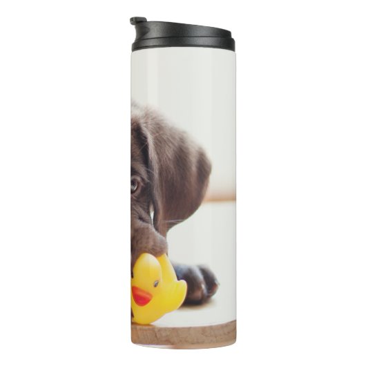 Bouteilles Isothermes Chocolat Labrador Puppy With Toy Duck (Tourné sur la droite)