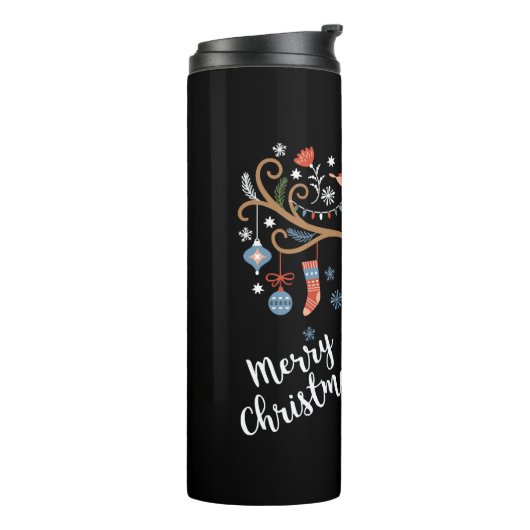 Bouteilles Isothermes Chocolat Labrador Retriever Chien Noël (Tourné sur la gauche)