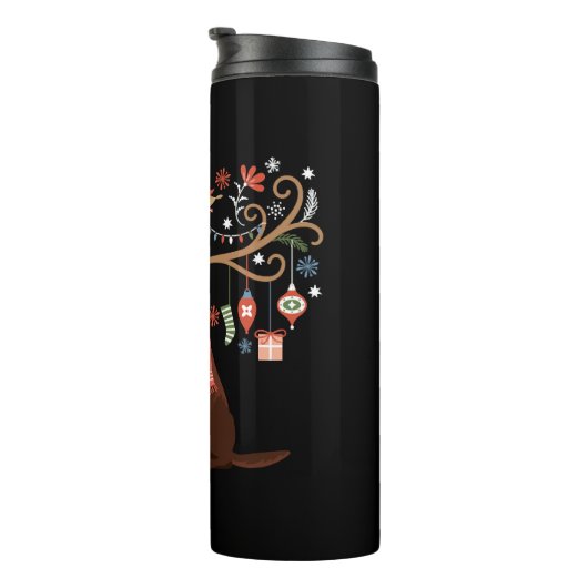 Bouteilles Isothermes Chocolat Labrador Retriever Chien Noël (Tourné sur la droite)