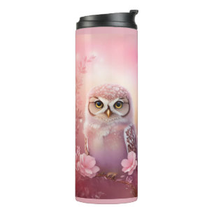 Bouteilles Isothermes Chouette à terrière rose