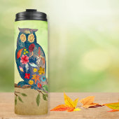 Bouteilles Isothermes Chouette automnale avec fleurs Automne Inspiration