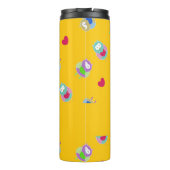 Bouteilles Isothermes Chouette aux coeurs oranges (Dos)