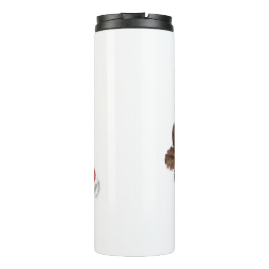 Bouteilles Isothermes Chouette Bébé mignonne en Casquette de Noël Chouet (Dos)