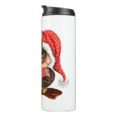 Bouteilles Isothermes Chouette Bébé mignonne en Casquette de Noël Chouet (Tourné sur la droite)