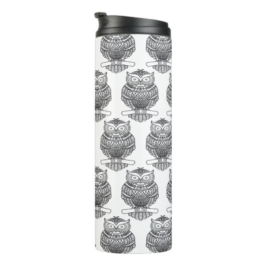 Bouteilles Isothermes Chouette (blanche) - Paruline thermique (Tourné sur la droite)