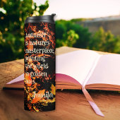 Bouteilles Isothermes Chouette blanche sur l'arbre foncé automne Inspira