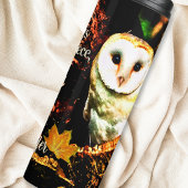 Bouteilles Isothermes Chouette blanche sur l'arbre foncé automne Inspira