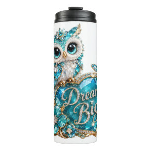 Bouteilles Isothermes Chouette de cristal turquoise Rêve grand Design de