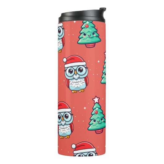 Bouteilles Isothermes Chouette de Noël Chouette Père Noël (Tourné sur la gauche)