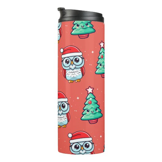 Bouteilles Isothermes Chouette de Noël Chouette Père Noël (Tourné sur la droite)