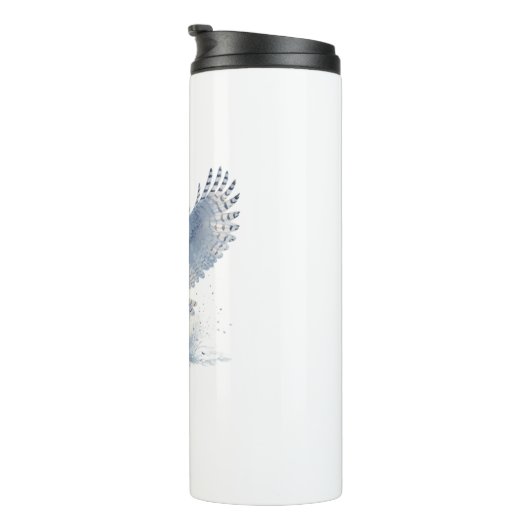 Bouteilles Isothermes Chouette des neiges au milieu d'un Swoop fait en c (Tourné sur la droite)