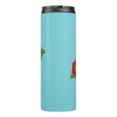 Bouteilles Isothermes Chouette des Roses rouges bleu (Dos)