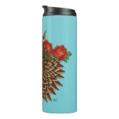 Bouteilles Isothermes Chouette des Roses rouges bleu (Tourné sur la droite)