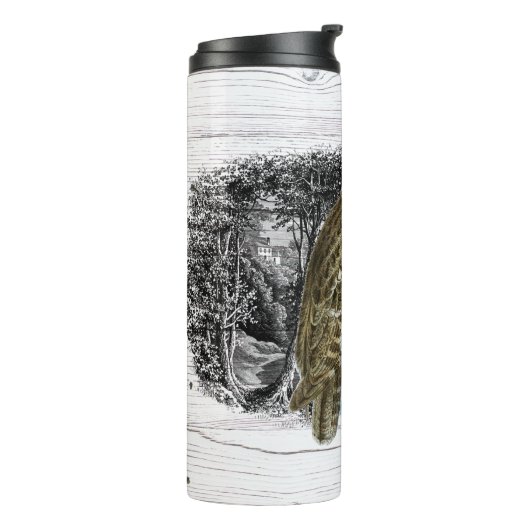 Bouteilles Isothermes Chouette enchantée dans les bois (Tourné sur la gauche)