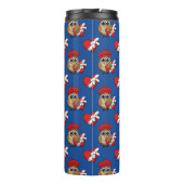 Bouteilles Isothermes Chouette mignonne avec béret rouge et boîte cardia (Dos)