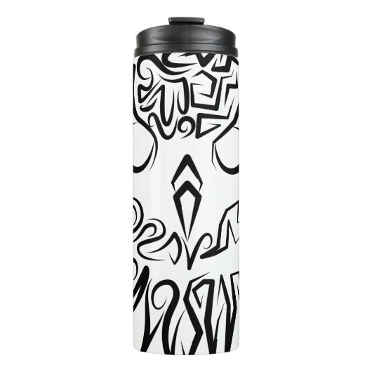 Bouteilles Isothermes Chouette tribale noire et blanche (Devant)