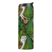 Bouteilles Isothermes Chouettes, fougères, chênes et baies (Tourné sur la gauche)