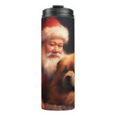 Bouteilles Isothermes Chow Chow avec Noël Festif du Père Noël (Devant)