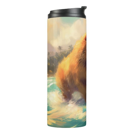 Bouteilles Isothermes Chow Chow Beach Plage Surf Peinture (Tourné sur la gauche)