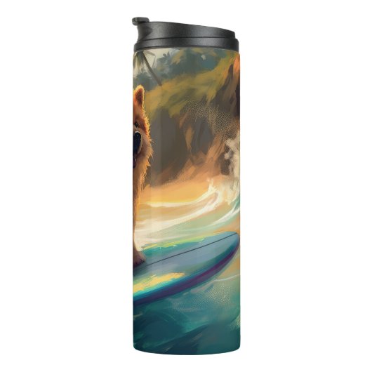 Bouteilles Isothermes Chow Chow Beach Plage Surf Peinture (Tourné sur la droite)