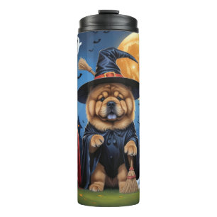 Bouteilles Isothermes Chow Chow Chien Citrouille Halloween drôle