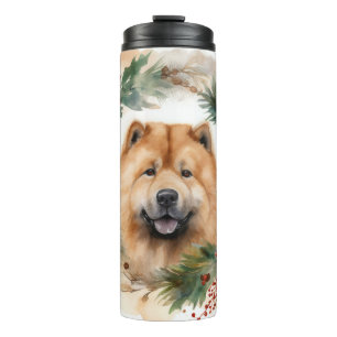 Bouteilles Isothermes chow chow Christmas Wreath Festive Pup