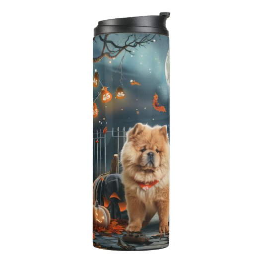 Bouteilles Isothermes Chow Chow Halloween Éffrayant (Tourné sur la gauche)