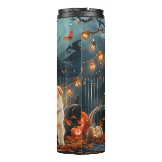 Bouteilles Isothermes Chow Chow Halloween Éffrayant (Dos)