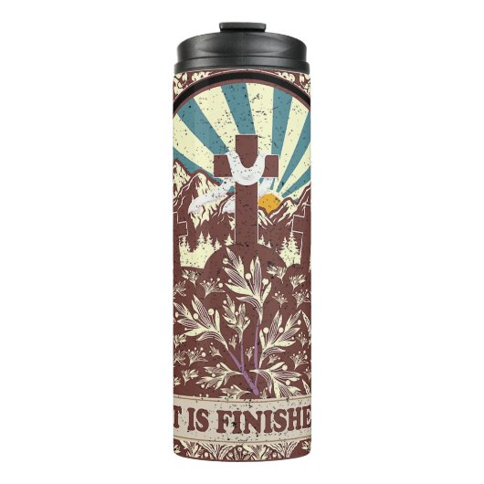 Bouteilles Isothermes Chrétien déchiré Il Est Fini Croix (Devant)