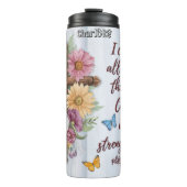 Bouteilles Isothermes Christ me renforce Philippiens 4:13"Croix (Devant)