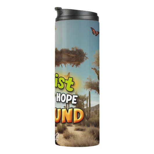 Bouteilles Isothermes Christ : Seul, Espérance, Lumière du désert (Tourné sur la droite)