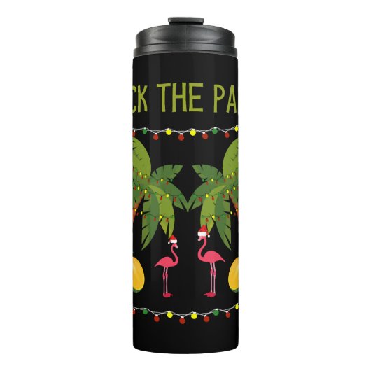 Bouteilles Isothermes Christmas Palm Tree With Holiday Lights and (Devant)