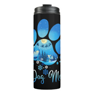 Bouteilles Isothermes Christmas Paw Chien Maman