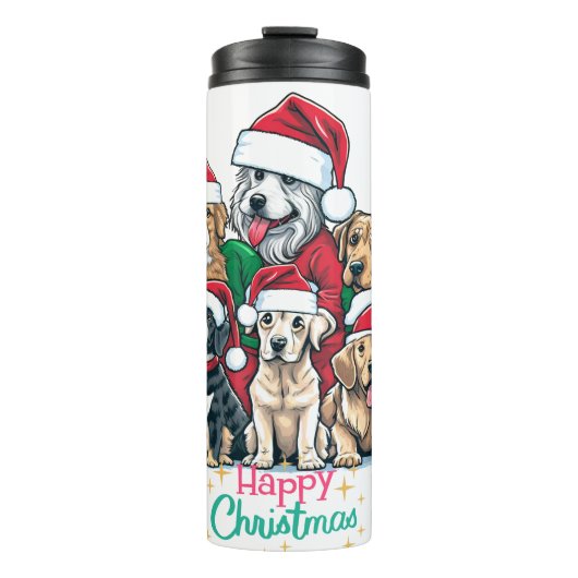Bouteilles Isothermes Christmas Puppy Love (Devant)