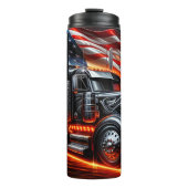 Bouteilles Isothermes Chrome Camion Américain Drapeau Étincelle (Devant)