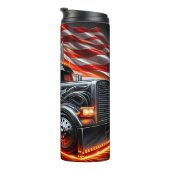 Bouteilles Isothermes Chrome Camion Américain Drapeau Étincelle (Tourné sur la droite)