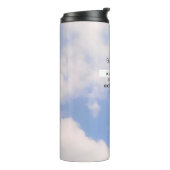 Bouteilles Isothermes Ciel Bleu Bible Verse Croix Blanche (Tourné sur la gauche)