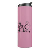 Bouteilles Isothermes Cinquante et fabuleux anniversaire, typographie no (Tourné sur la gauche)