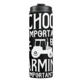 Bouteilles Isothermes Citation amusante de l'école contre l'agriculture (Devant)