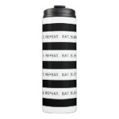 Bouteilles Isothermes Citation de danse rayée en noir et blanc (Devant)