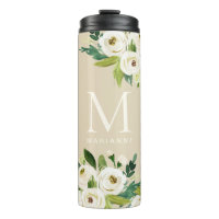Citation de monogramme personnalisée à la florale