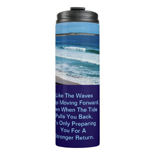 Bouteilles Isothermes Citation De Motivation De Plage : Comme Les Vagues (Devant)