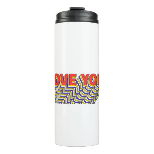 Bouteilles Isothermes Citation de typographie rétro en couches LOVE YOU