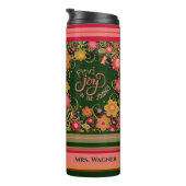 Bouteilles Isothermes Citation de voyage de l'enseignant Flower Jope (Tourné sur la droite)