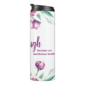 Bouteilles Isothermes Citation drôle de sœur par alliance Fleur violet (Tourné sur la droite)